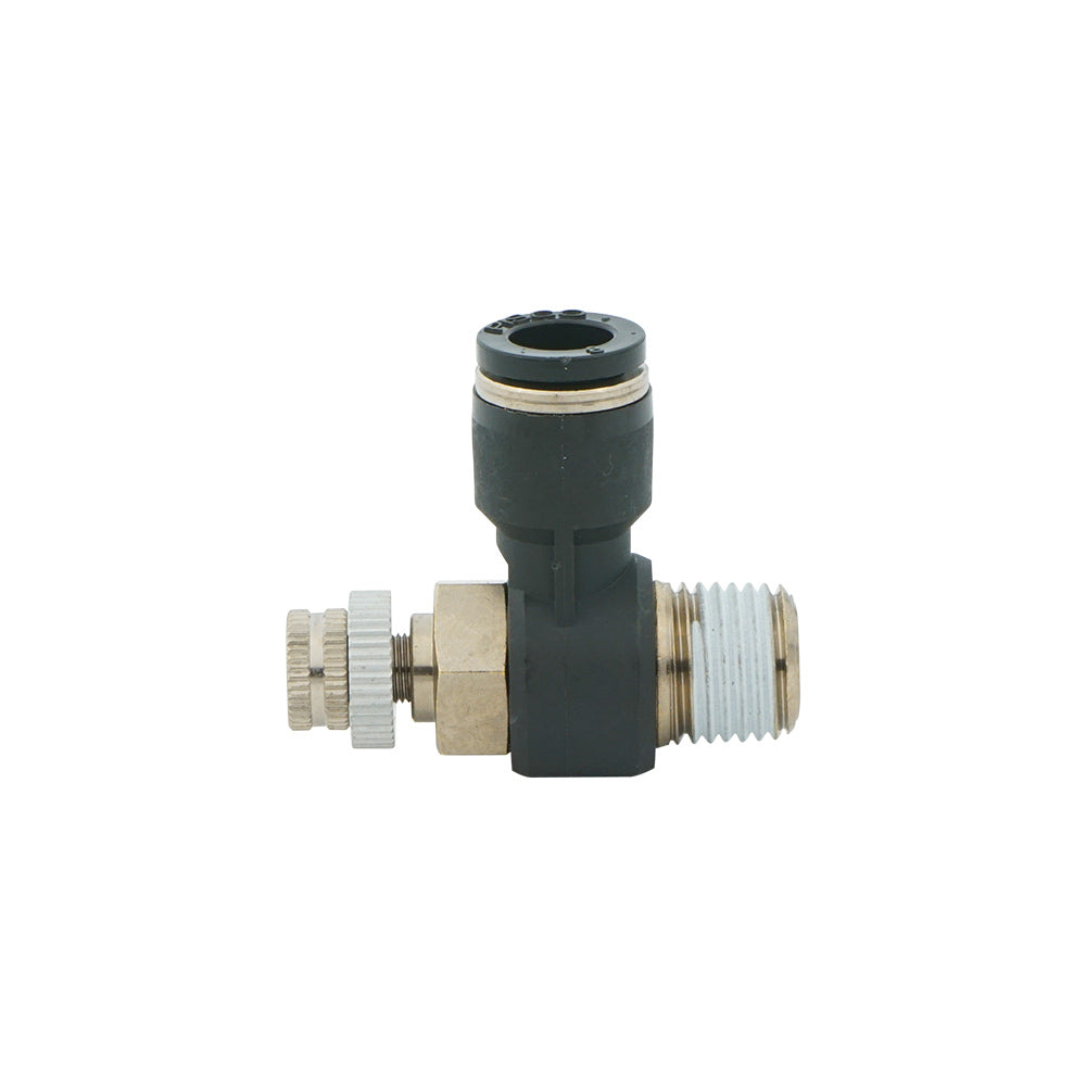 4mm - M5 Elbow Pneumatic Needle Valve