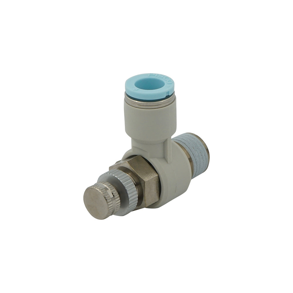 8mm - R3/8" Elbow Clean-Room Package Pneumatic Needle Valve