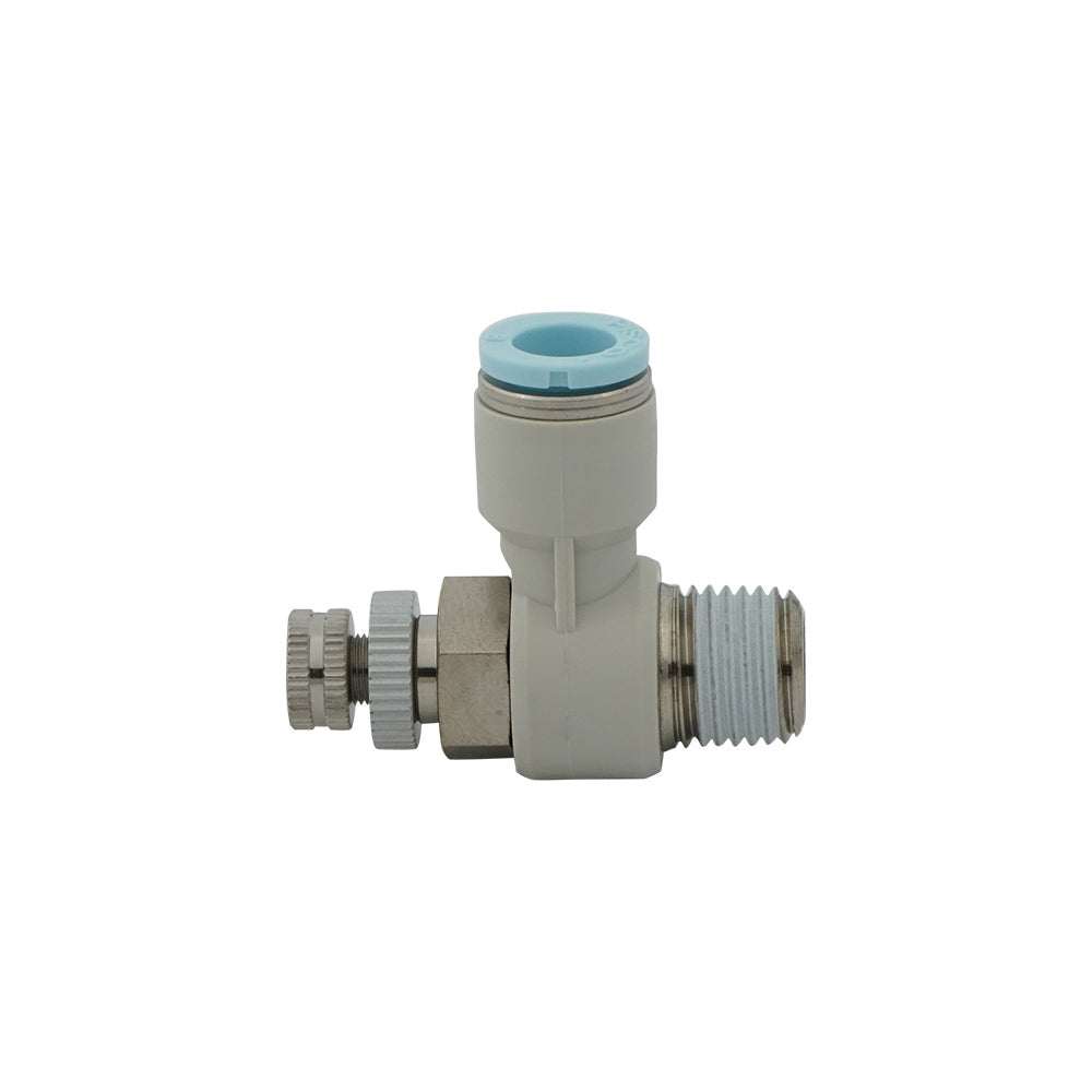 8mm - R3/8" Elbow Clean-Room Package Pneumatic Needle Valve