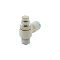 8mm - R3/8" Elbow Clean-Room Package Pneumatic Needle Valve