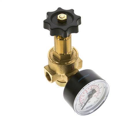 Water & Air Pressure Reducer Brass G1/4'' 2.5 l/min 0.5-6 bar/7-87psi