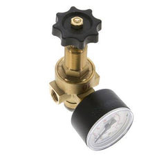 Reducteur de pression eau et air laiton G1/4'' 2.5 l/min 0.5-16 bar/7-232psi