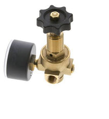 Reducteur de pression eau et air laiton G1/4'' 2.5 l/min 0.5-16 bar/7-232psi