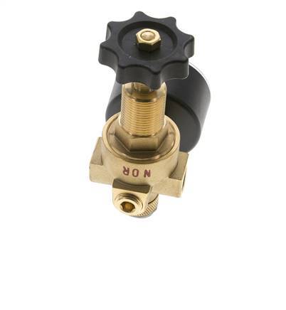 Reducteur de pression eau et air laiton G1/4'' 2.5 l/min 0.5-16 bar/7-232psi