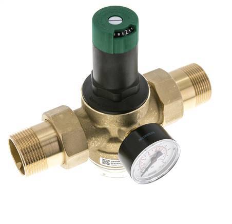 Réducteur De Pression De Filtre Laiton R1 1/4'' 99 L/Min 1.5-6 Bar/22-87Psi Eau Potable