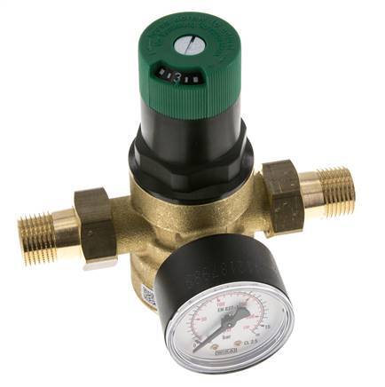Réducteur De Pression De Filtre Laiton R1/2'' 40 L/Min 1.5-6 Bar/22-87Psi Eau Potable