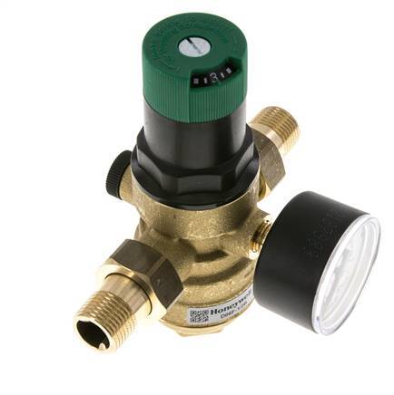 Réducteur De Pression De Filtre Laiton R1/2'' 40 L/Min 1.5-6 Bar/22-87Psi Eau Potable