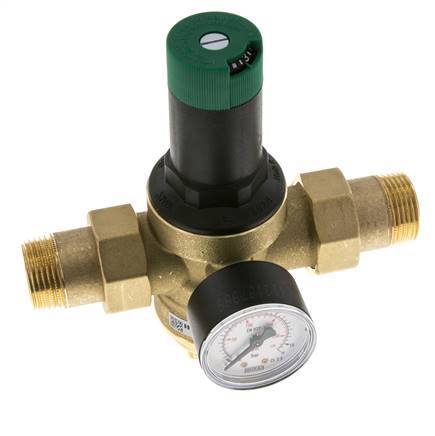 Réducteur De Pression De Filtre Laiton R1'' 97 L/Min 1.5-6 Bar/22-87Psi Eau Potable