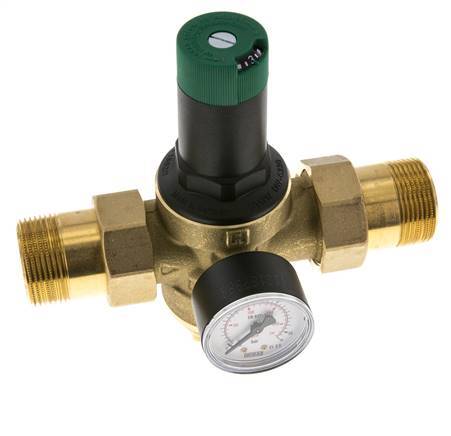 Réducteur De Pression De Filtre Laiton R1 1/4'' 99 L/Min 1.5-6 Bar/22-87Psi Eau Potable