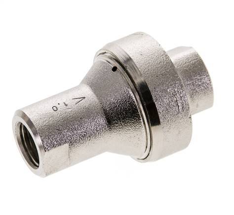 Réducteur de pression en ligne 1bar/14psi Laiton nickelé G1/4'' 10 l/min