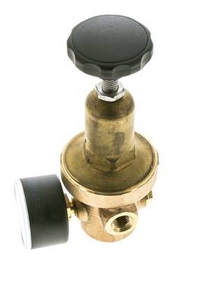 Réducteur de pression d'eau Bronze G1/4'' 8.3 l/min 0.2-2 bar/3-29psi