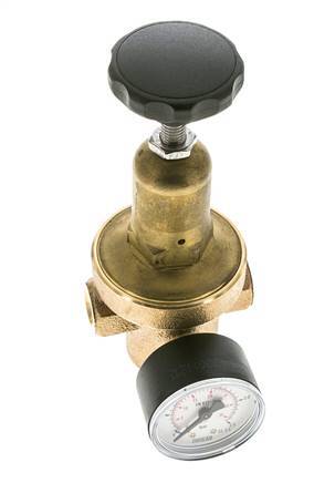 Réducteur de pression d'eau Bronze G1/4'' 8.3 l/min 0.2-2 bar/3-29psi