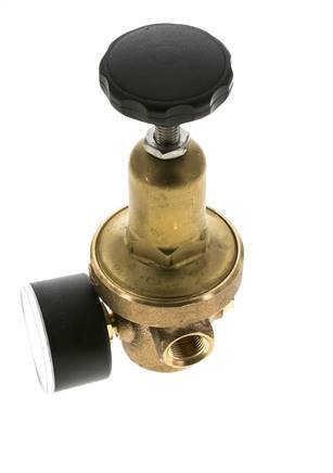 Réducteur de pression d'eau Bronze G3/8'' 10 l/min 0.2-2 bar/3-29psi