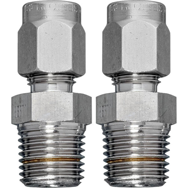 Connecteur de tuyau en laiton 6 mm vers G 1/4'' filetage externe [2 pièces]