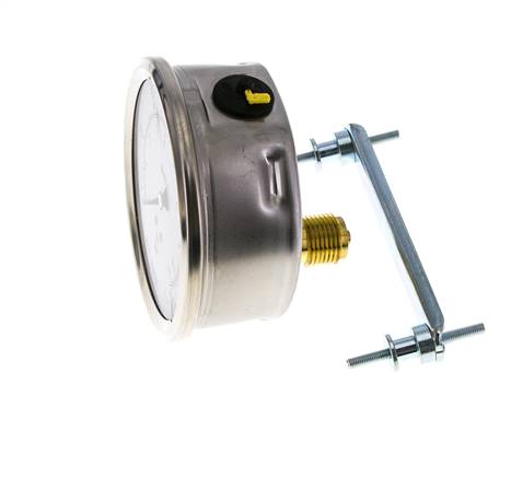 Manomètre à glycérine G1/2 raccord arrière 0 à 0,6 bar 100mm WIKA