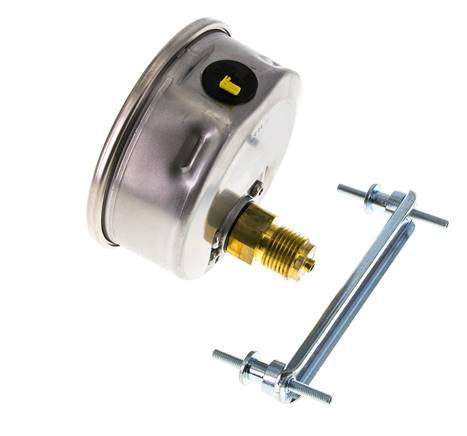 Manomètre à glycérine G1/2 raccord arrière 0 à 0,6 bar 100mm WIKA