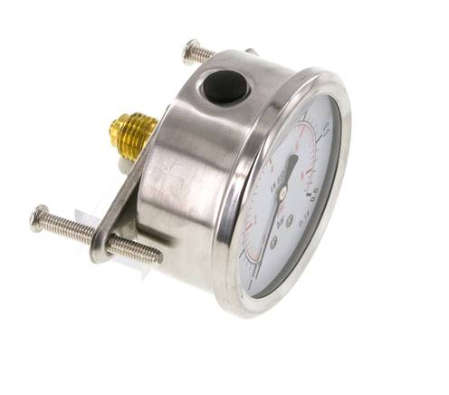 Manomètre à glycérine G1/4 raccord arrière 0 à 0,6 bar 63mm
