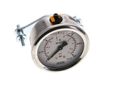 Manomètre à glycérine G1/4 raccord arrière 0 à 0,6 bar 63mm WIKA