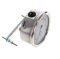 Manomètre à glycérine G1/2 raccord arrière 0 à 1,6 bar 100mm WIKA