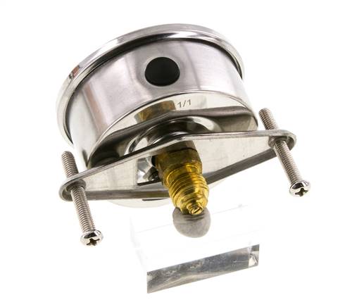 Manomètre à glycérine G1/4 raccord arrière 0 à 1,6 bar 63mm