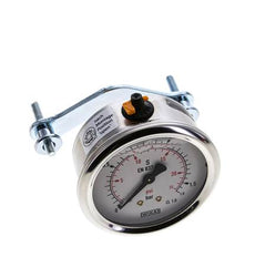 Manomètre à glycérine G1/4 raccord arrière 0 à 1,6 bar 63mm WIKA