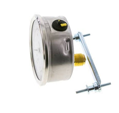 Manomètre à glycérine G1/2 raccord arrière 0 à 100 bar 100mm WIKA