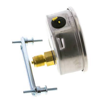 Manomètre à glycérine G1/2 raccord arrière 0 à 100 bar 100mm WIKA