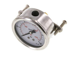 Manomètre à glycérine G1/4 raccord arrière 0 à 100 bar 63mm