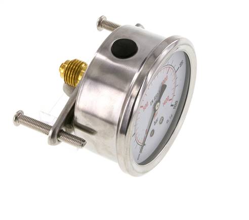 Manomètre à glycérine G1/4 raccord arrière 0 à 100 bar 63mm