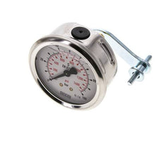 Manomètre à glycérine G1/4 raccord arrière 0 à 100 bar 63mm WIKA