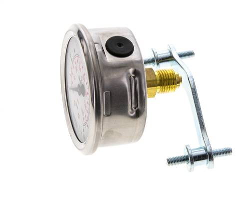 Manomètre à glycérine G1/4 raccord arrière 0 à 100 bar 63mm WIKA