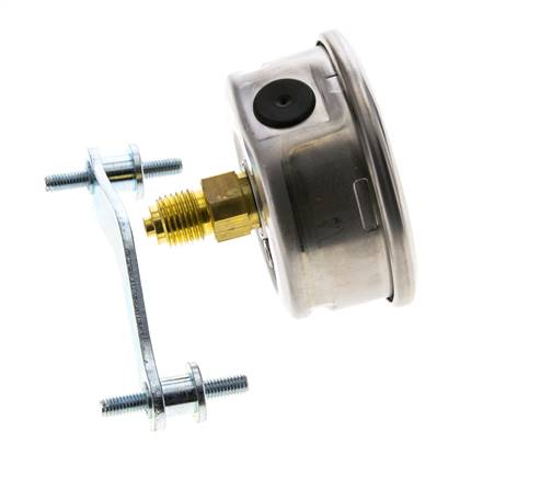 Manomètre à glycérine G1/4 raccord arrière 0 à 100 bar 63mm WIKA