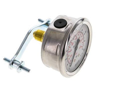 Manomètre à glycérine G1/4 raccord arrière 0 à 100 bar 63mm WIKA