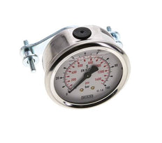Manomètre à glycérine G1/4 raccord arrière 0 à 100 bar 63mm WIKA