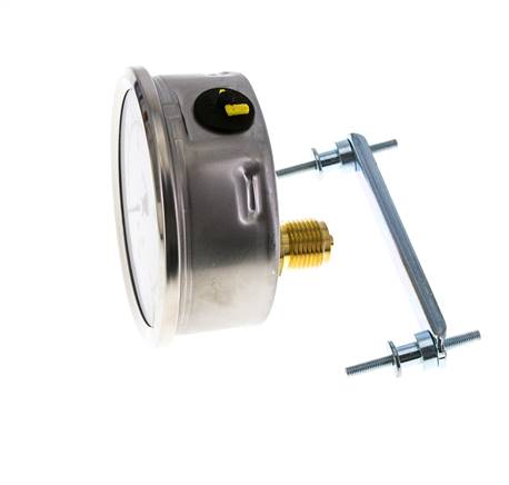 Manomètre à glycérine G1/2 raccord arrière 0 à 10 bar 100mm WIKA