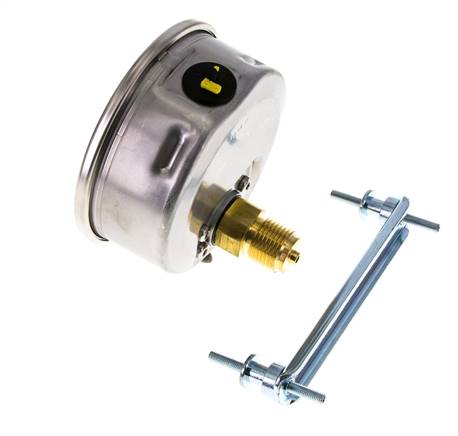 Manomètre à glycérine G1/2 raccord arrière 0 à 10 bar 100mm WIKA