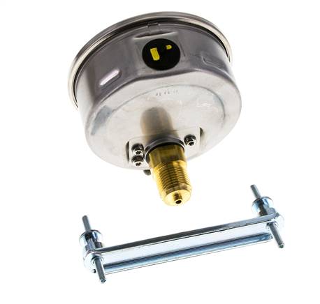 Manomètre à glycérine G1/2 raccord arrière 0 à 10 bar 100mm WIKA