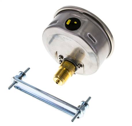 Manomètre à glycérine G1/2 raccord arrière 0 à 10 bar 100mm WIKA