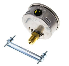 Manomètre à glycérine G1/2 raccord arrière 0 à 10 bar 100mm WIKA