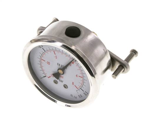 Manomètre à glycérine G1/4 raccord arrière -1 à 0,6 bar 63mm
