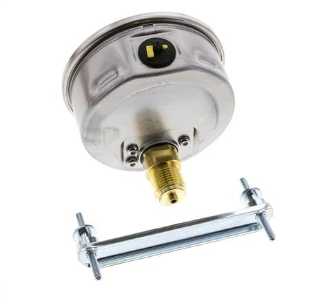 Manomètre à glycérine G1/2 raccord arrière -1 à 1,5 bar 100mm WIKA