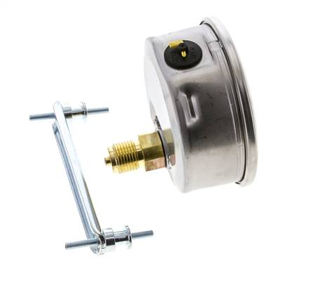 Manomètre à glycérine G1/2 raccord arrière -1 à 1,5 bar 100mm WIKA