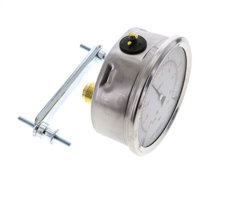 Manomètre à glycérine G1/2 raccord arrière -1 à 1,5 bar 100mm WIKA