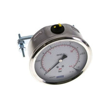 Manomètre à glycérine G1/2 raccord arrière 0 à 1 bar 100mm WIKA