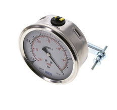Manomètre à glycérine G1/2 raccord arrière -1 à 0 bar 100mm WIKA