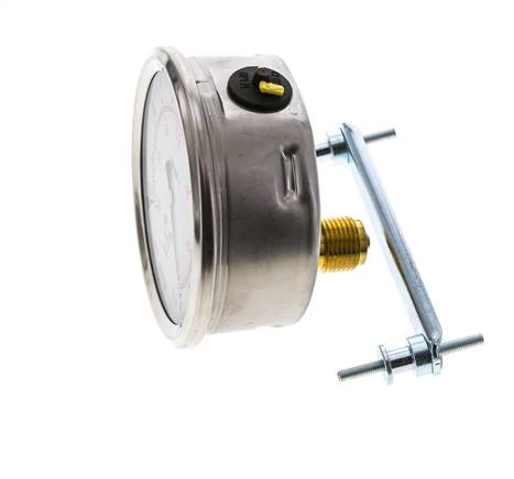 Manomètre à glycérine G1/2 raccord arrière -1 à 0 bar 100mm WIKA