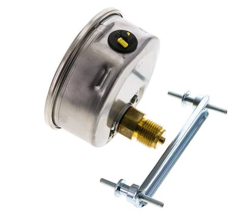 Manomètre à glycérine G1/2 raccord arrière -1 à 0 bar 100mm WIKA