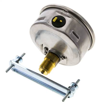 Manomètre à glycérine G1/2 raccord arrière -1 à 0 bar 100mm WIKA
