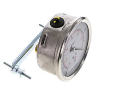 Manomètre à glycérine G1/2 raccord arrière -1 à 0 bar 100mm WIKA