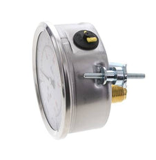 Manomètre à glycérine G1/2 raccord arrière -1 à 15 bar 100mm WIKA